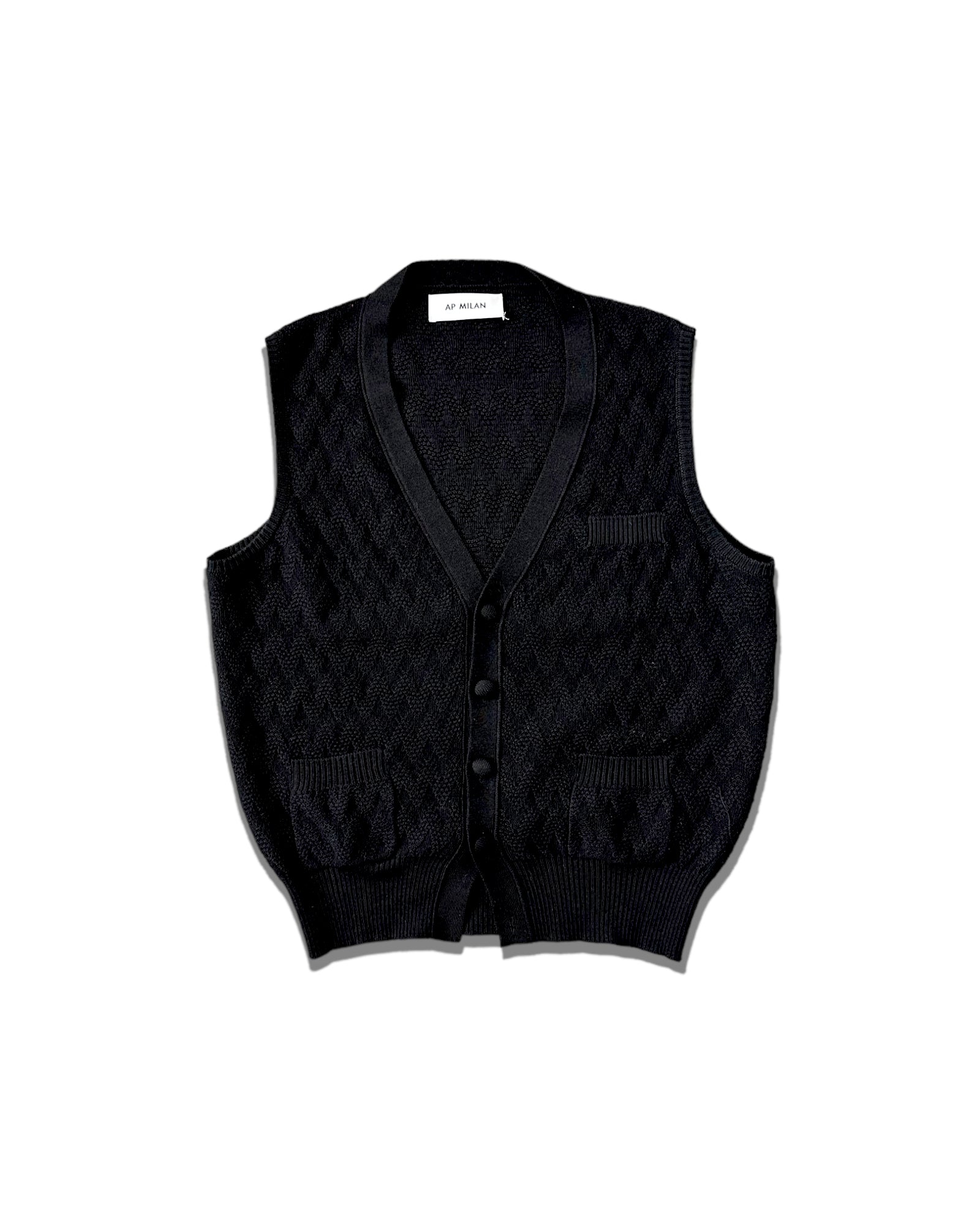 SILKWOOL VEST - BLACK